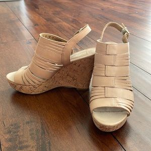 Franco Sarto Nude Wedges